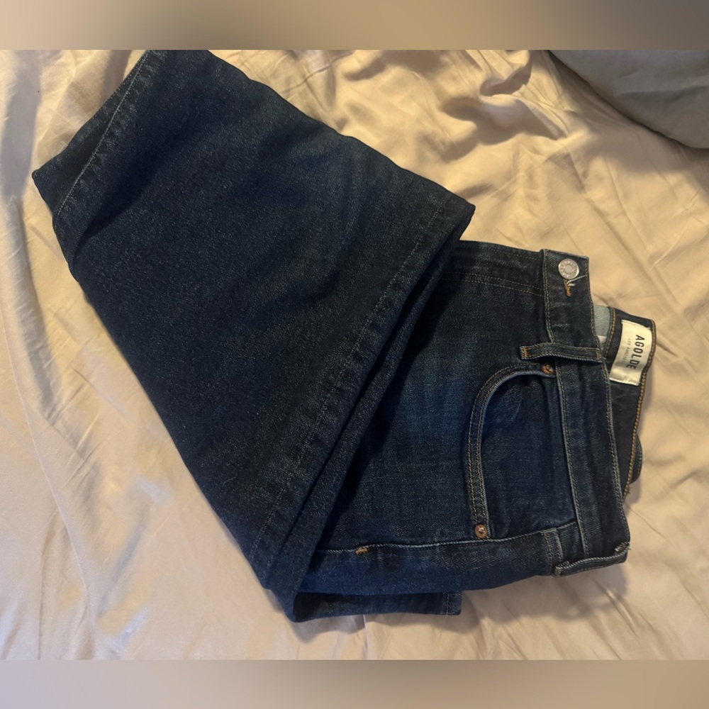 Agolde size 31 Dark Wash Harper Mid-Rise Relaxed Straight Jean - Picture 7 of 9